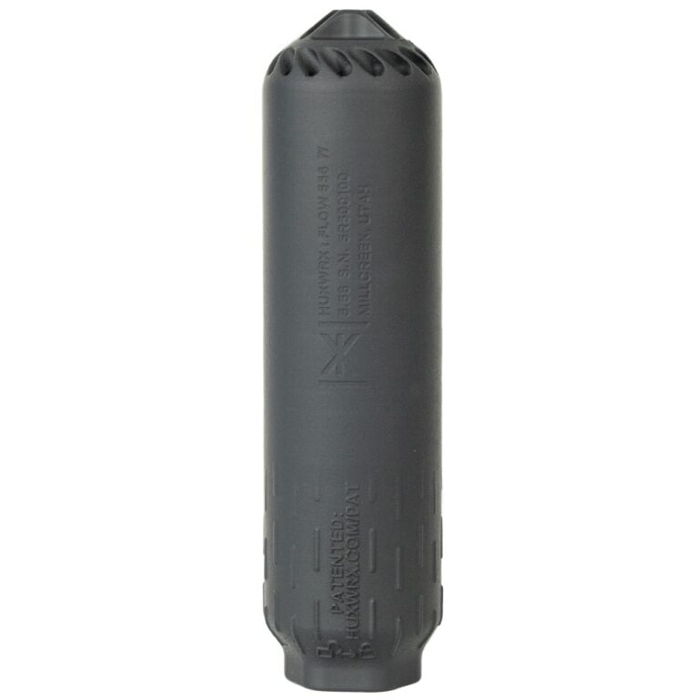 Hux Firefighting HUXWRX FLOW 556 Ti SUPPRESSOR W/ FLASH HIDER - BLACK - Centerfire Reserve