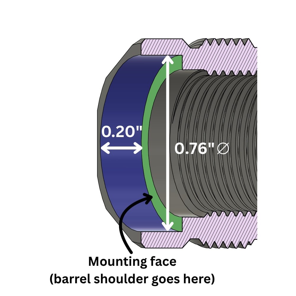 COMSTOCK RECESSED MICRO MUZZLE BRAKE